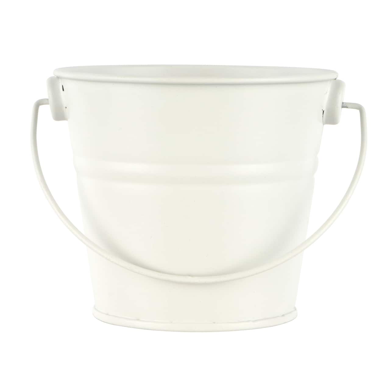 3" White Metal Buckets by Celebrate It™, 5ct.
